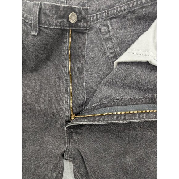 Wrangler Jeans Mens 38x30 Black 96501CB Relaxed Fit Denim Made in USA Tapered - Picture 10 of 12